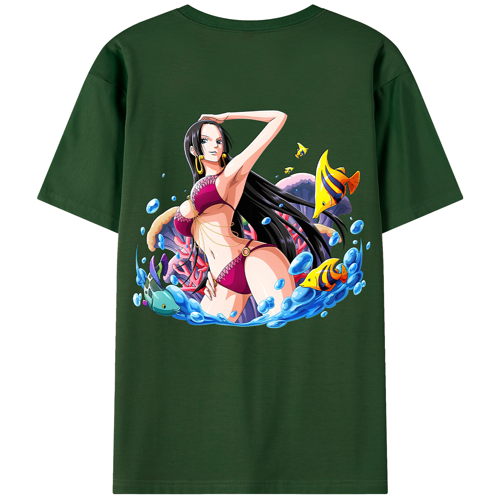 ワンピース ボア・ハンコック ONE PIECE Boa·Hancock 綿100％半袖Tシャツ（背面プリント）